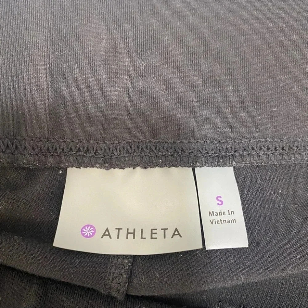 Athleta Tech Strech Metro Classic Ski Work Out Pants Black‎ S Yoga Leggings - Picture 4 of 7